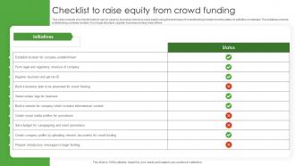 Checklist To Raise Equity From Crowd Funding
