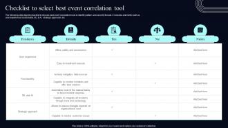 Checklist To Select Best Event Correlation Tool Deploying AIOps At Workplace AI SS V