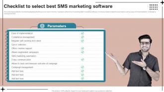Checklist To Select Best SMS Marketing SMS Advertising Strategies To Drive Sales MKT SS V