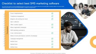 Checklist To Select Best SMS Marketing Software Short Code Message Marketing Strategies MKT SS V