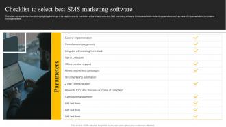 Checklist To Select Best Sms Marketing Software Sms Marketing Services For Boosting MKT SS V