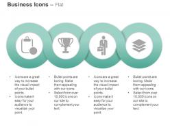 Checklist trophy business man books ppt icons graphics