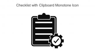 Checklist With Clipboard Monotone Icon In Powerpoint Pptx Png And Editable Eps Format