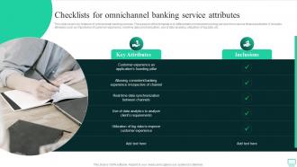 Checklists For Omnichannel Banking Service Attributes Omnichannel Banking Services