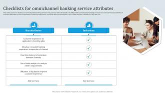 Checklists For Omnichannel Banking Service Omnichannel Banking Services Implementation