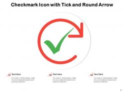 Checkmark Icon Inside A Circle Round Arrow Laptop Screen