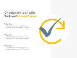 Checkmark icon with tick and round arrow