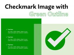 Checkmark image with green outline