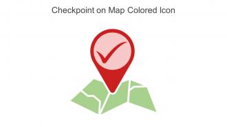 Checkpoint On Map Colored Icon In Powerpoint Pptx Png And Editable Eps Format