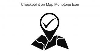 Checkpoint On Map Monotone Icon In Powerpoint Pptx Png And Editable Eps Format