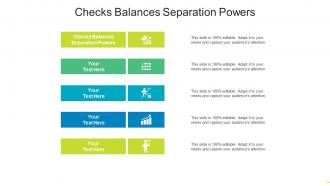 Checks balances separation powers ppt powerpoint slides templates cpb