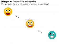 Cheerful smiley for emotion representation flat powerpoint design