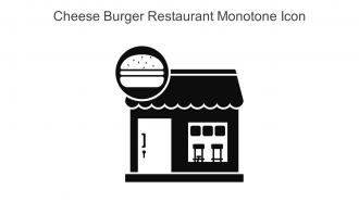Cheese Burger Restaurant Monotone Icon In Powerpoint Pptx Png And Editable Eps Format