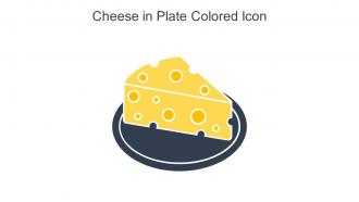 Cheese In Plate Colored Icon In Powerpoint Pptx Png And Editable Eps Format