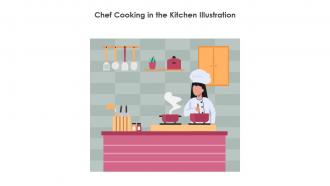 Chef Cooking In The Kitchen Illustration