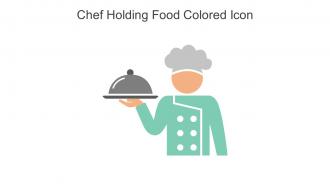 Chef Holding Food Colored Icon In Powerpoint Pptx Png And Editable Eps Format
