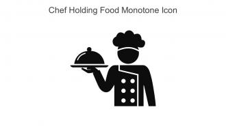 Chef Holding Food Monotone Icon In Powerpoint Pptx Png And Editable Eps Format