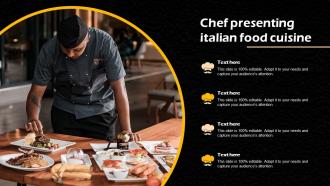 Chef Presenting Italian Food Cuisine