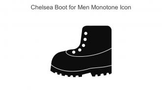 Chelsea Boot For Men Monotone Icon In Powerpoint Pptx Png And Editable Eps Format