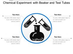 Chemical experiment with beaker and test tubes