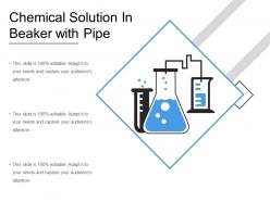 Chemical solution in beaker with pipe