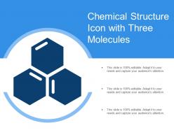 Chemical structure icon with three molecules