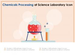 Chemicals processing at science laboratory icon