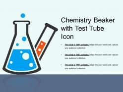 Chemistry beaker with test tube icon
