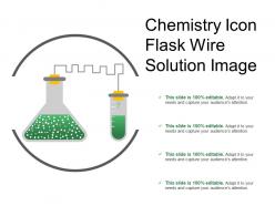 Chemistry icon flask wire solution image