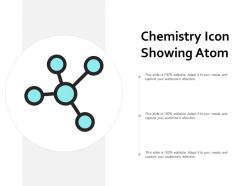Chemistry icon showing atom