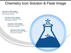 Chemistry icon solution and flask image