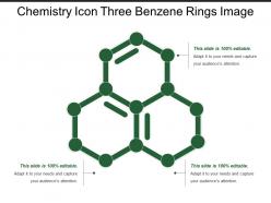 Chemistry icon three benzene rings image