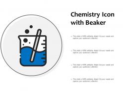 Chemistry icon with beaker