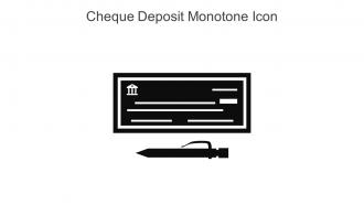 Cheque Deposit Monotone Icon In Powerpoint Pptx Png And Editable Eps Format