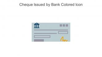 Cheque Issued By Bank Colored Icon In Powerpoint Pptx Png And Editable Eps Format