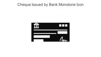 Cheque Issued By Bank Monotone Icon In Powerpoint Pptx Png And Editable Eps Format