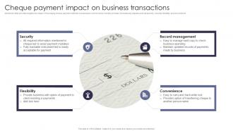 Cheque Payment Impact Business Comprehensive Guide Of Cashless Payment Methods