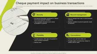 Cheque Payment Impact On Business Transactions Cashless Payment Adoption To Increase