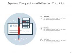 Cheques Icon Bounce Signature Transaction Dollar Expenses Calculator