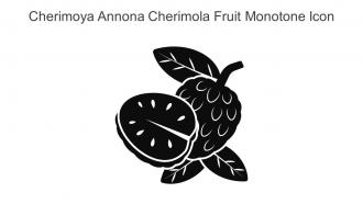 Cherimoya Annona Cherimola Fruit Monotone Icon In Powerpoint Pptx Png And Editable Eps Format