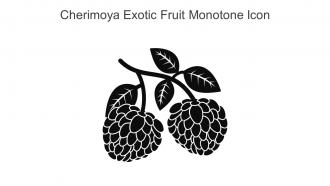 Cherimoya Exotic Fruit Monotone Icon In Powerpoint Pptx Png And Editable Eps Format