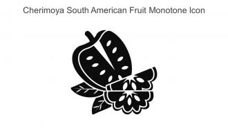 Cherimoya South American Fruit Monotone Icon In Powerpoint Pptx Png And Editable Eps Format