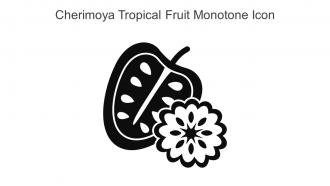 Cherimoya Tropical Fruit Monotone Icon In Powerpoint Pptx Png And Editable Eps Format