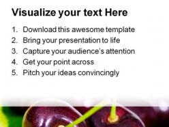 Cherries food powerpoint templates and powerpoint backgrounds 0211