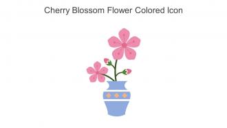 Cherry Blossom Flower Colored Icon In Powerpoint Pptx Png And Editable Eps Format