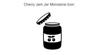 Cherry Jam Jar Monotone Icon In Powerpoint Pptx Png And Editable Eps Format