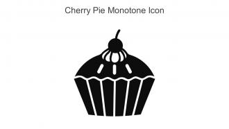 Cherry Pie Monotone Icon In Powerpoint Pptx Png And Editable Eps Format