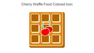 Cherry Waffle Food Colored Icon In Powerpoint Pptx Png And Editable Eps Format