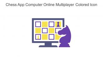 Chess App Computer Online Multiplayer Colored Icon In Powerpoint Pptx Png And Editable Eps Format