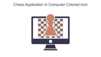 Chess Application In Computer Colored Icon In Powerpoint Pptx Png And Editable Eps Format